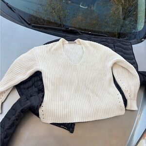 Everlane Cream Knit Sweater